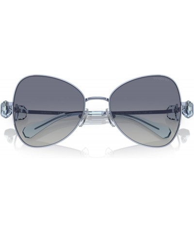 Women's Sk7002 Butterfly Sunglasses Metal Light Blue/Gradient Blue $37.86 Butterfly