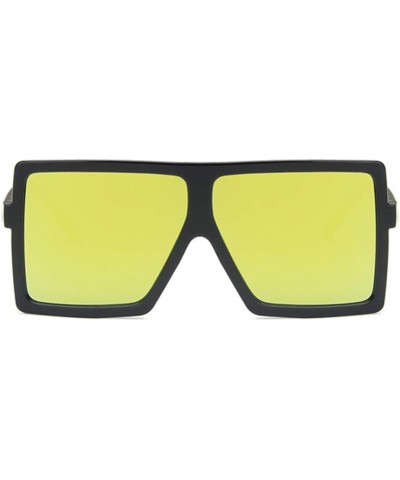 Unisex Sunglasses Fashion Bright Black Grey Drive Holiday Square Non-Polarized UV400 Bright Black Gold $5.71 Square