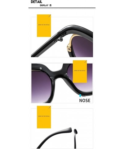 Fashion Big Frame Street Shooting Decorative Sunglasses for Men and Women (Color : E, Size : 1) 1A $16.46 Designer