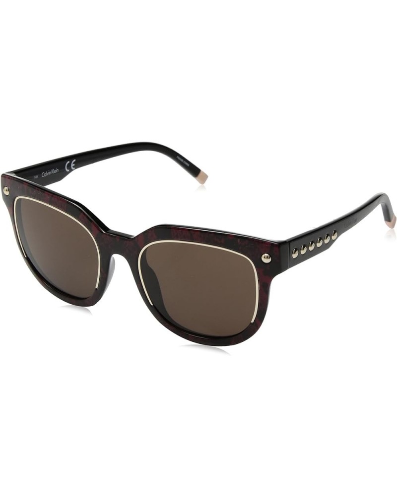 Women's Ck3202s Square Sunglasses Red Snake/Red $54.79 Square