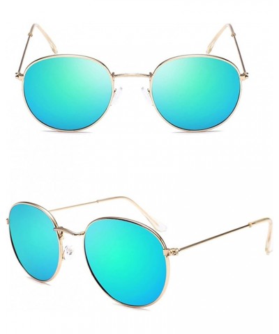 Men's & Women's Sunglasses UV400 Lightweight Oval Frame Sun Glasses 2pcs, Gold Frame Pink Lens & Gold Frame Green Lens $11.18...