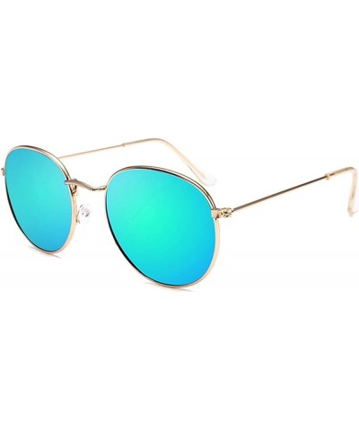 Men's & Women's Sunglasses UV400 Lightweight Oval Frame Sun Glasses 2pcs, Gold Frame Pink Lens & Gold Frame Green Lens $11.18...