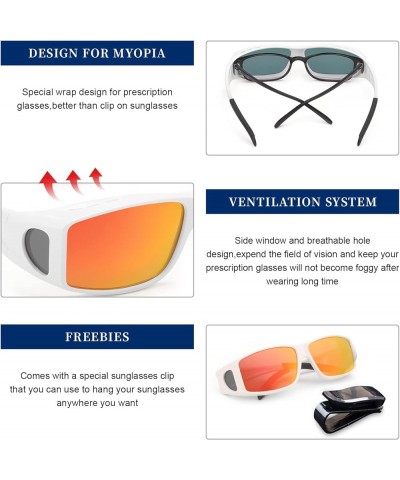 Over Glasses Sunglasses Wrap Around Polarized Sunglasses for Men Women Fit Over Prescription Glasses with UV Protection A18 W...