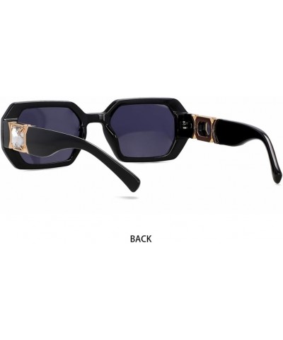 Sunglasses Women Oversized Diamond Sun Glasses for Female Rectangle Vintage Stripe Sunglasses Uv400 3 $19.11 Rectangular