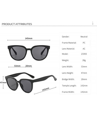 Cat Eye Street Photo Female Outdoor Sunglasses Sunglasses Womens (Color : Grey, Size : Medium) Medium Gray $15.60 Designer