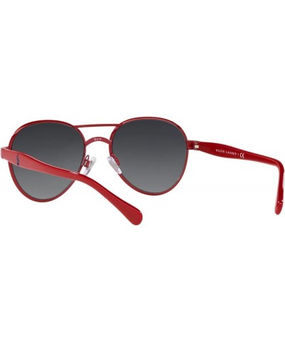 Men's Ph3141 Pilot Sunglasses Shiny Red/Grey Mirrored Silver Gradient $48.68 Designer