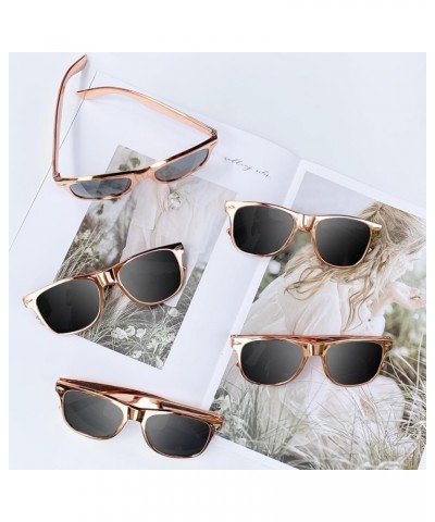 Neon Colors Party Favor Supplies Unisex Sunglasses Pack of 8 Metallic Rose Gold $10.78 Designer