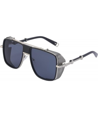 Punk Men and Women Retro Sunglasses Outdoor Sunshade Driving Glasses (Color : A, Size : Medium) Medium F $22.19 Designer