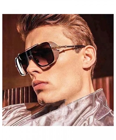 Punk Men and Women Retro Sunglasses Outdoor Sunshade Driving Glasses (Color : A, Size : Medium) Medium F $22.19 Designer