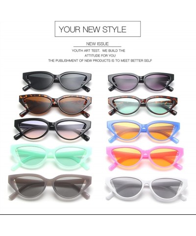 Cat Eye Retro Triangle Sunglasses Fashionable Men and Women Decorative Sunglasses (Color : A, Size : 1) 1 C $20.08 Designer