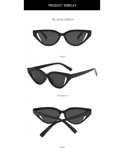 Cat Eye Retro Triangle Sunglasses Fashionable Men and Women Decorative Sunglasses (Color : A, Size : 1) 1 C $20.08 Designer