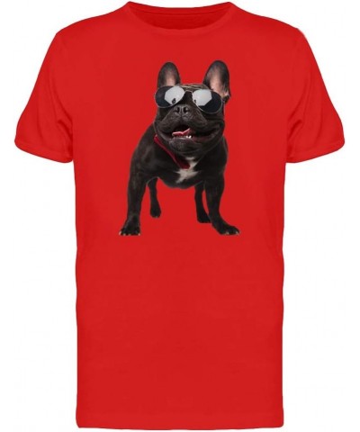 French Bulldog and Sunglasses Tee Men's Red $11.04 Designer