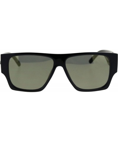 Kush Black Square Sunglasses Mens Thick Temples Stylish Modern Shades UV 400 Black bronze mirror $9.66 Square