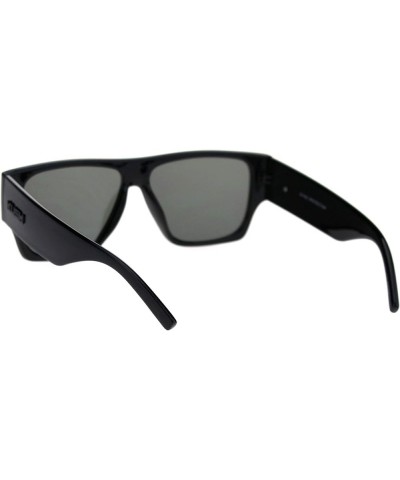 Kush Black Square Sunglasses Mens Thick Temples Stylish Modern Shades UV 400 Black bronze mirror $9.66 Square