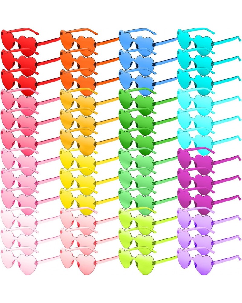 48 Pcs Heart Sunglasses for Party, Queen Heart Shaped Sunglasses for Women Party Favor Halloween Sunglasses $18.45 Heart