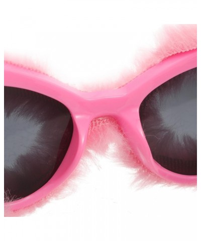 Plush Sunglasses Fuzzy Sunglasses Funny Sunglasses for Women Grls Birthday Graduation Wedding Party Accessories $8.38 Round