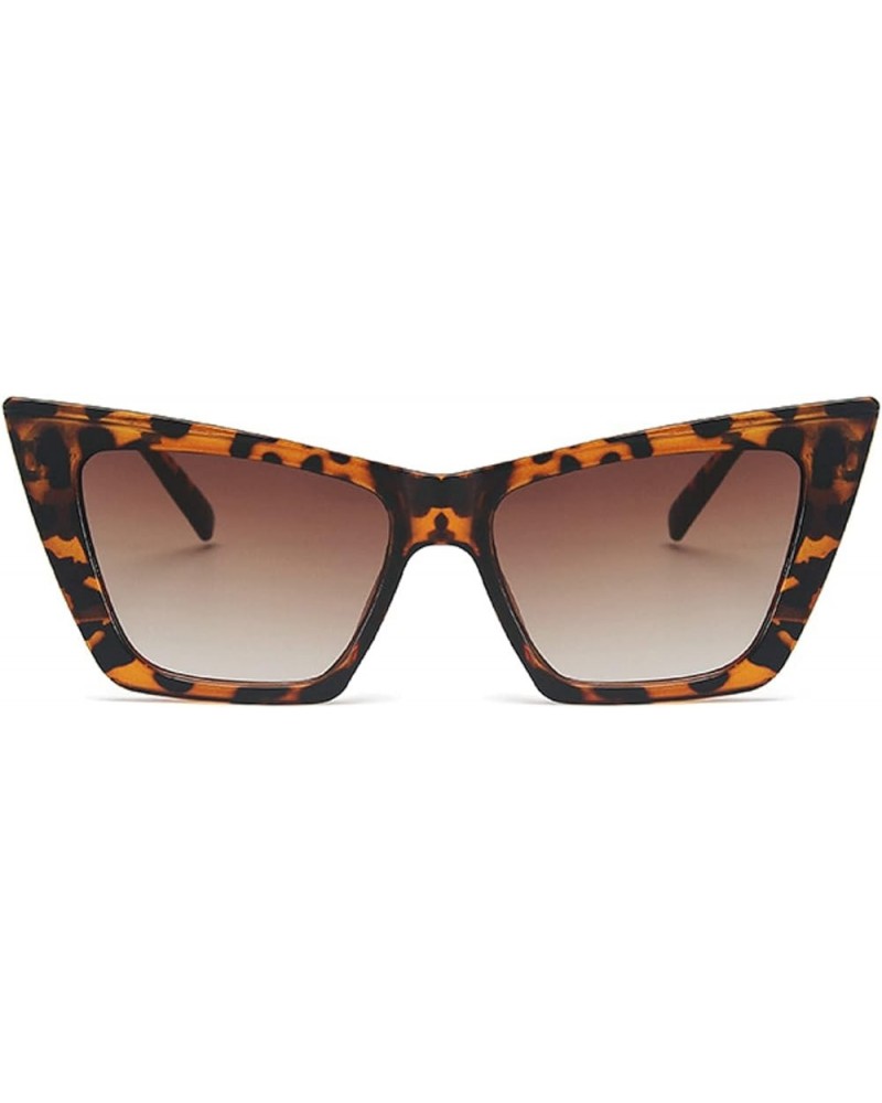 Fashion Cat Eye Sunglasses For Women Vintage Oversized Green Leopard Graident Elegant Sun Glasses Female Eyewear Leopard $10....