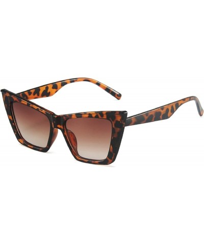 Fashion Cat Eye Sunglasses For Women Vintage Oversized Green Leopard Graident Elegant Sun Glasses Female Eyewear Leopard $10....