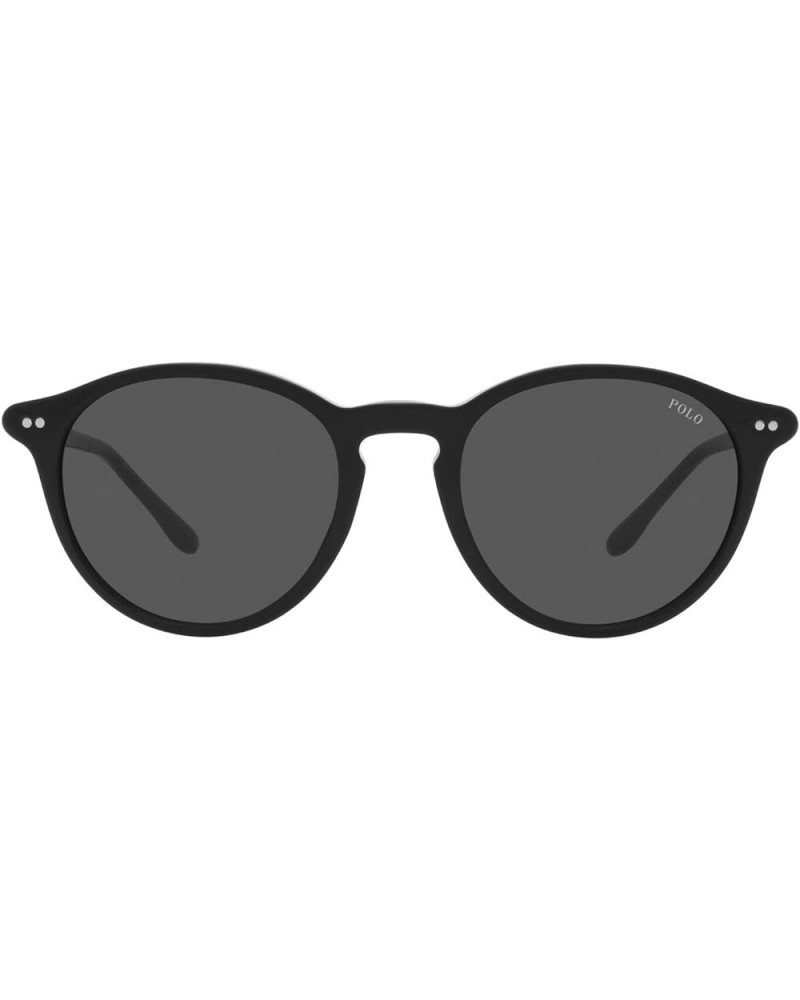 Men's Ph4193 Round Sunglasses Shiny Black/Grey $62.35 Round