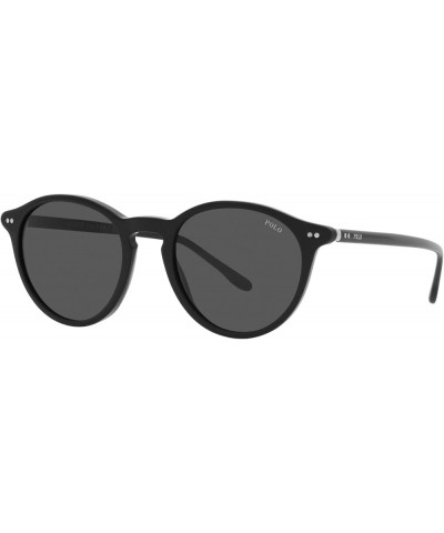 Men's Ph4193 Round Sunglasses Shiny Black/Grey $62.35 Round