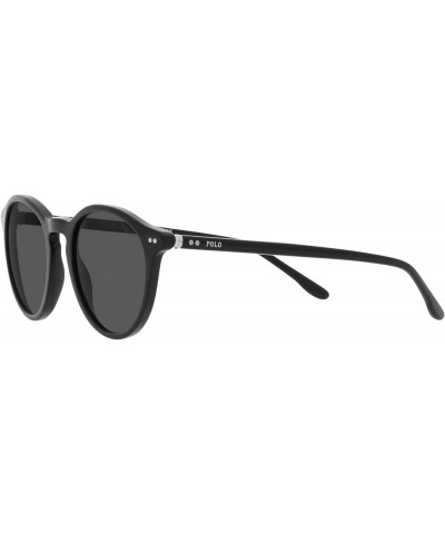 Men's Ph4193 Round Sunglasses Shiny Black/Grey $62.35 Round