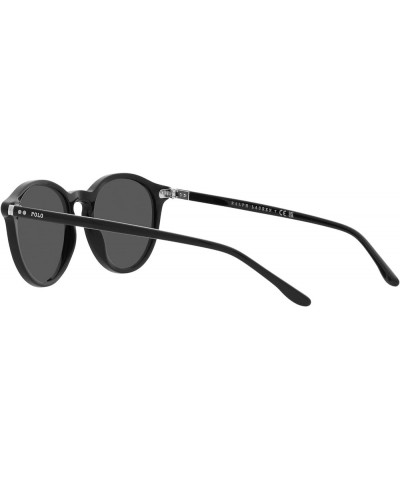 Men's Ph4193 Round Sunglasses Shiny Black/Grey $62.35 Round