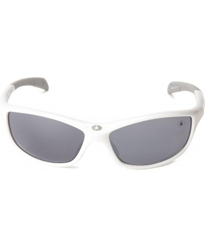 Men's Perseverance Sport Sunglasses Shiny White Smoke & Silver Mirror Flash $17.60 Sport