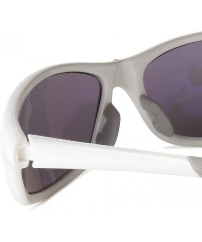 Men's Perseverance Sport Sunglasses Shiny White Smoke & Silver Mirror Flash $17.60 Sport