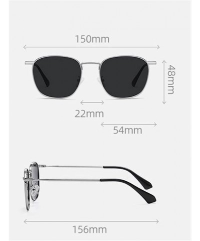 Metal polarised Men's and Women's Square Outdoor Holiday Sunglasses (Color : D, Size : 1) 1 E $20.20 Designer