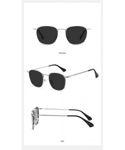 Metal polarised Men's and Women's Square Outdoor Holiday Sunglasses (Color : D, Size : 1) 1 E $20.20 Designer