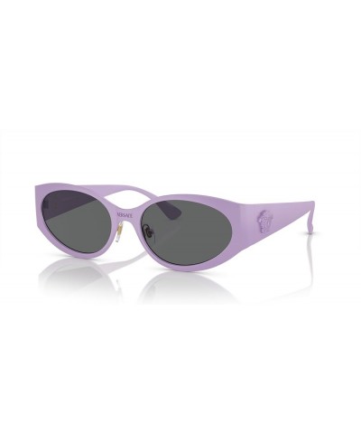 Woman Sunglasses Black Frame, Dark Grey Lenses, 56MM Violet $65.55 Oval