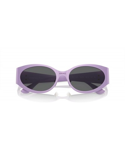 Woman Sunglasses Black Frame, Dark Grey Lenses, 56MM Violet $65.55 Oval