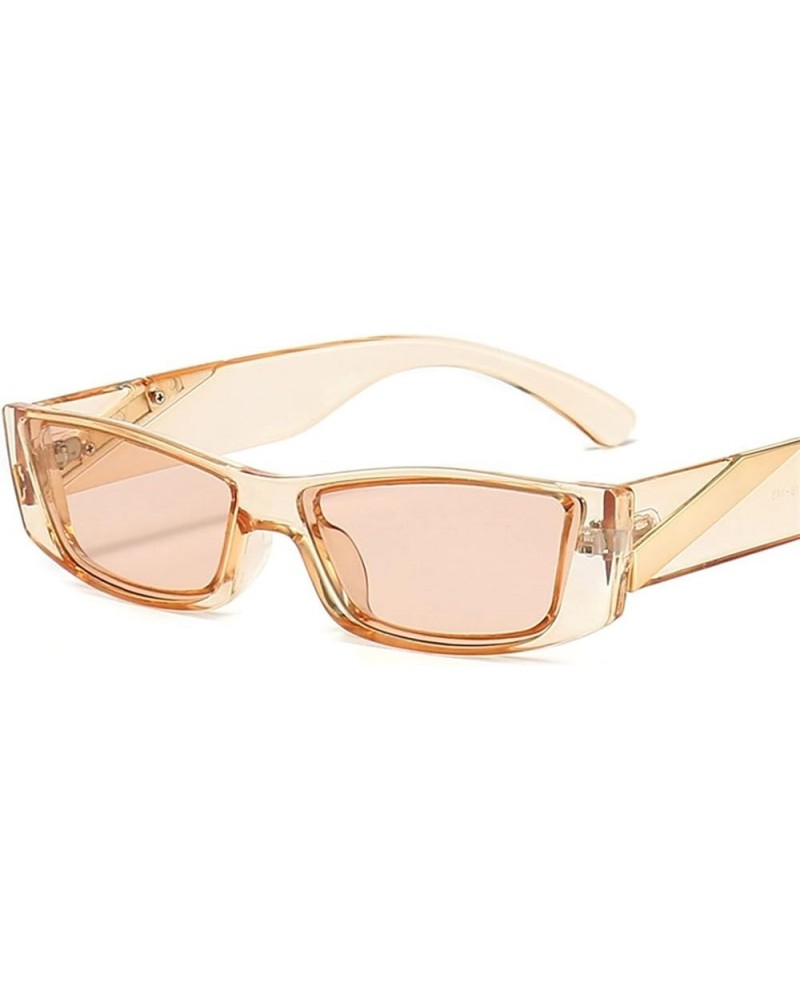 Small Frame Hip-hop Square Shades for Men and Women Retro Decorative Sunglasses (Color : E, Size : 1) 1 C $15.30 Designer