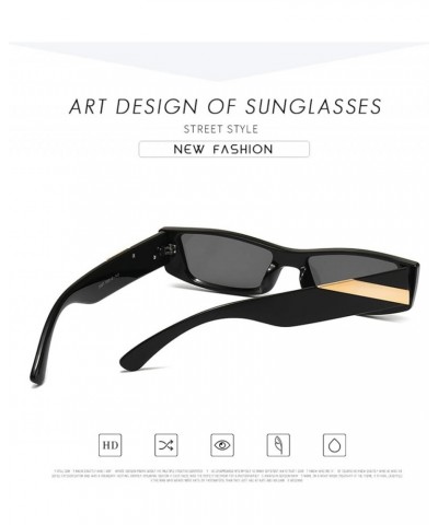 Small Frame Hip-hop Square Shades for Men and Women Retro Decorative Sunglasses (Color : E, Size : 1) 1 C $15.30 Designer