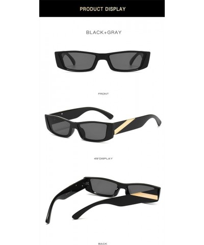 Small Frame Hip-hop Square Shades for Men and Women Retro Decorative Sunglasses (Color : E, Size : 1) 1 C $15.30 Designer