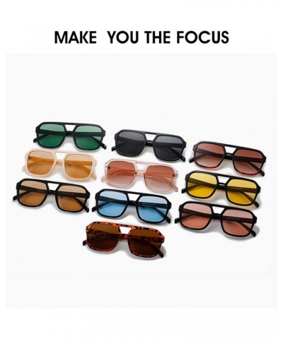 Fashion Men and Women Retro Large-Frame Sunglasses Outdoor Vacation Photo Decorative Sunglasses (Color : D, Size : 1) 1 I $16...