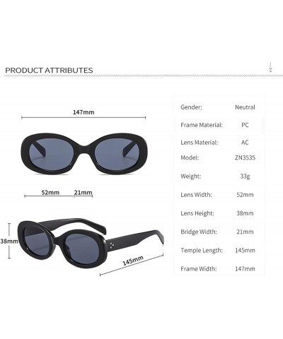 Retro Oval Frame Fashion Holiday Photo Decorative Sunglasses for Men and Women (Color : A, Size : 1) 1 E $14.33 Designer