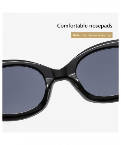 Retro Oval Frame Fashion Holiday Photo Decorative Sunglasses for Men and Women (Color : A, Size : 1) 1 E $14.33 Designer