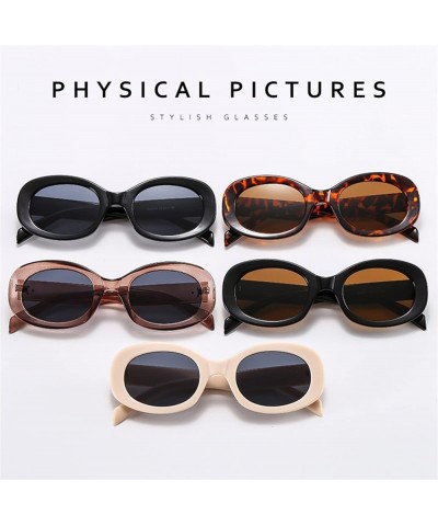 Retro Oval Frame Fashion Holiday Photo Decorative Sunglasses for Men and Women (Color : A, Size : 1) 1 E $14.33 Designer