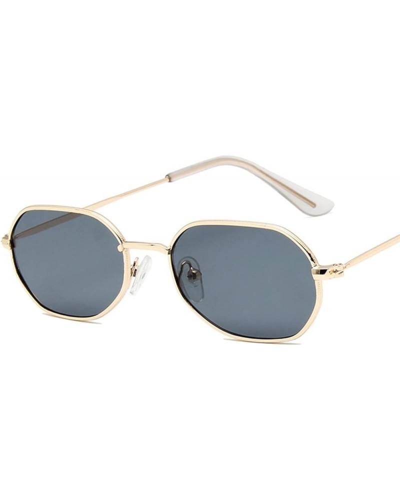 Polygon Frame Men and Women Metal Sunglasses Retro Fashion Decorative Sunglasses (Color : 4, Size : 1) 1 1 $12.01 Sport