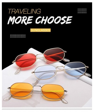 Polygon Frame Men and Women Metal Sunglasses Retro Fashion Decorative Sunglasses (Color : 4, Size : 1) 1 1 $12.01 Sport