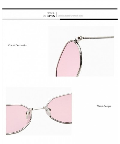 Polygon Frame Men and Women Metal Sunglasses Retro Fashion Decorative Sunglasses (Color : 4, Size : 1) 1 1 $12.01 Sport