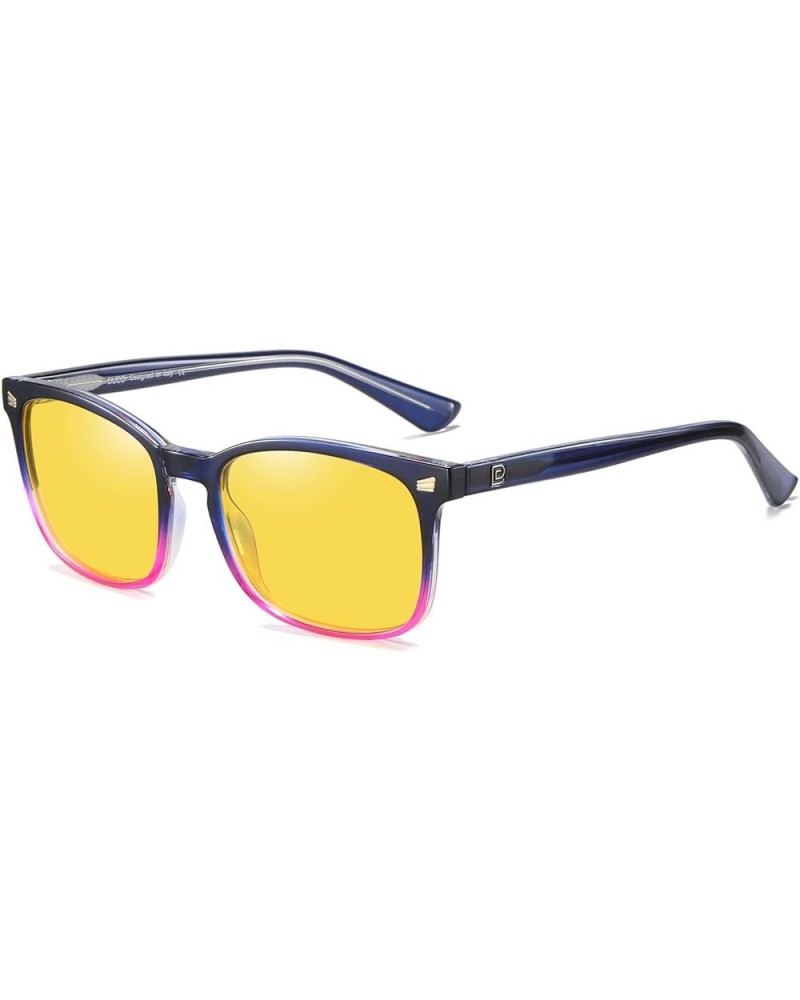 Square Night Driving Glasses for Women Men Yellow Tint Polarized Lens Anti Glare UV Protection 5201Y Blue Purple $12.47 Recta...