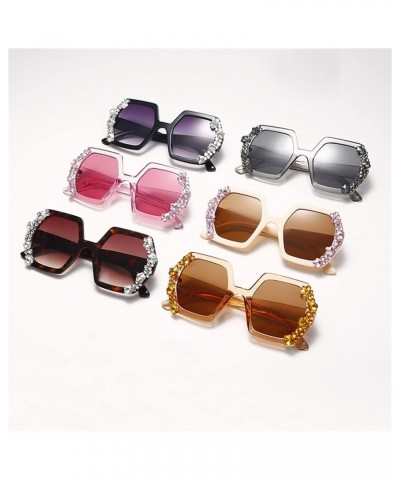 Y2K bling sunglasses women 2023 Vintage Square Luxury Diamond Eyeglasses Gradient Lens Shades For Female Gary $10.65 Square