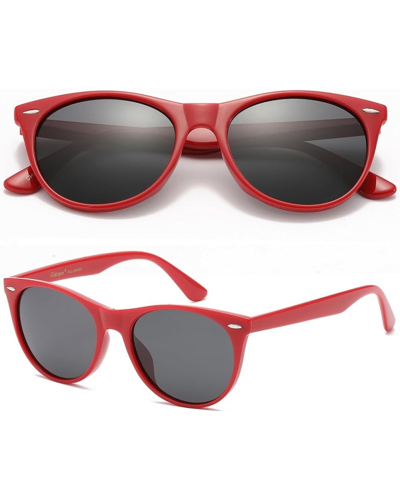 Polarized Sunglasses for Women Retro Classic Cateye Sunglasses for Women, UV Protection for Driving & Fishing Christmas Red |...