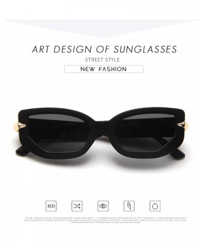 Small Frame Cat Eye Metal Sunglasses Men and Women Fashion Retro Decorative Sunglasses (Color : E, Size : 1) 1 E $15.30 Designer