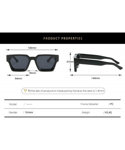 Square Frame Large Frame Men and Women Sunglasses Outdoor Sun Shading (Color : A, Size : Medium) Medium C $15.68 Designer