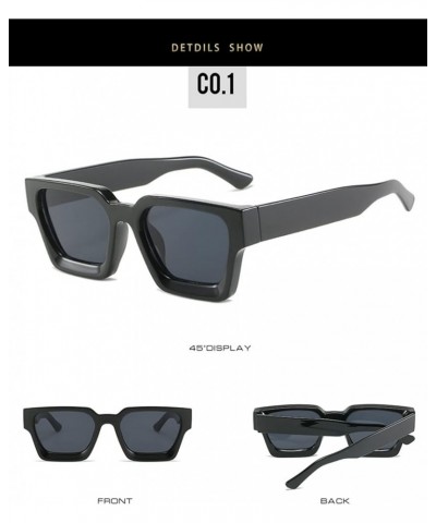 Square Frame Large Frame Men and Women Sunglasses Outdoor Sun Shading (Color : A, Size : Medium) Medium C $15.68 Designer