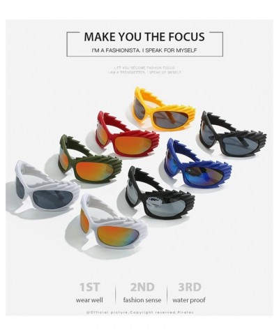 Wacky Riding Punk Sports Men and Women Fashion Trend Sunglasses (Color : F, Size : 1) 1 H $17.13 Sport