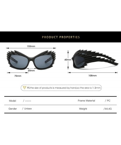 Wacky Riding Punk Sports Men and Women Fashion Trend Sunglasses (Color : F, Size : 1) 1 H $17.13 Sport